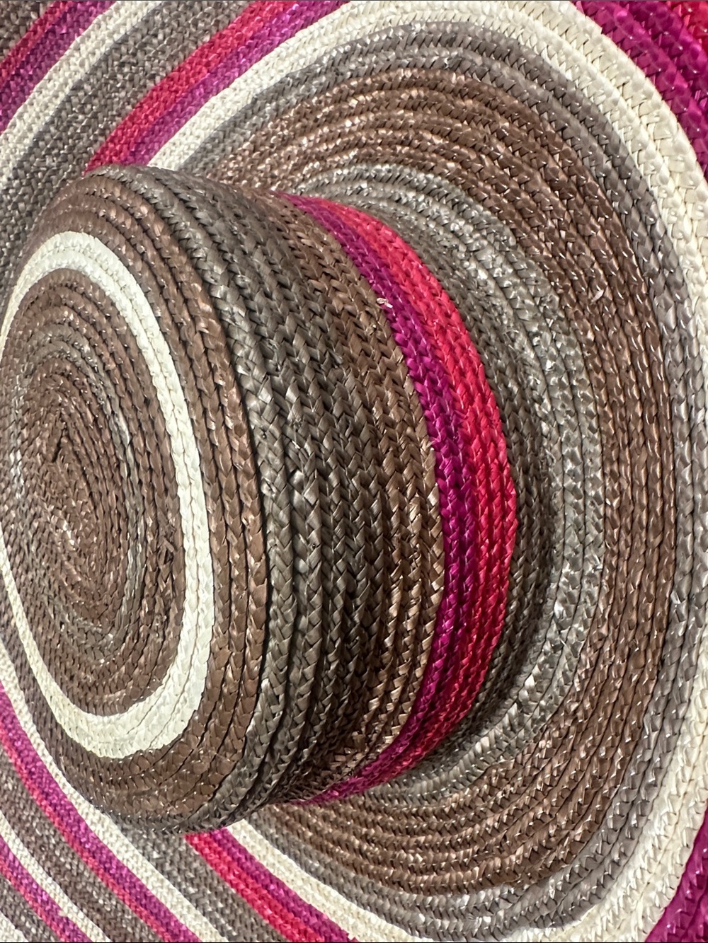 Trina Turk Wide Floppy Brim Straw Sun Hat in Multi NWT - Picture 15 of 17